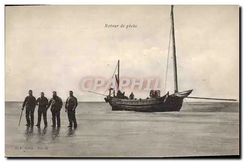 Cartes postales Bateau de Peche Retour de peche