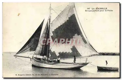 Ansichtskarte AK Bateau de Peche La Rochelle Barque de peche partant pour la peche