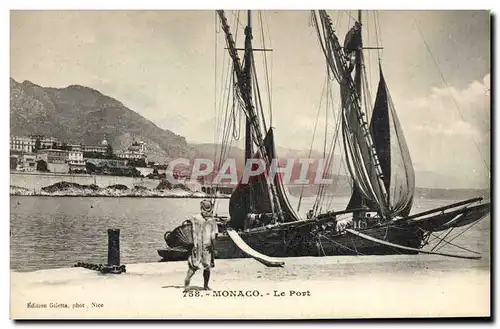 Cartes postales Bateau de Peche Monaco le port