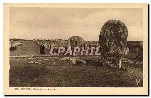 Ansichtskarte AK Dolmen Menhir Carnac Alignements de Menhir