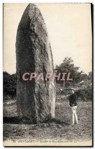 Ansichtskarte AK Dolmen Menhir Huelgoat Menhir de Herampeulven