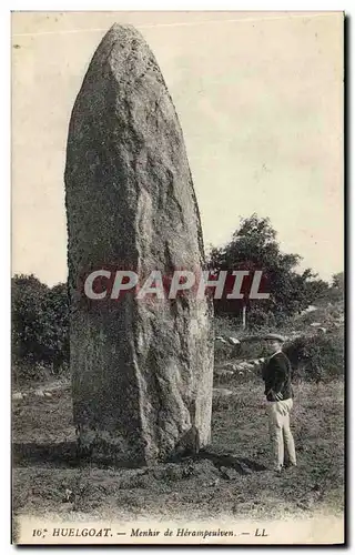 Ansichtskarte AK Dolmen Menhir Huelgoat Menhir de Herampeulven