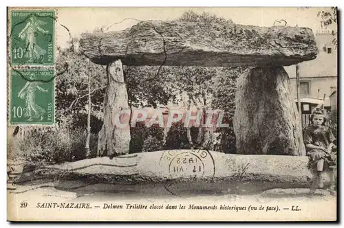 Ansichtskarte AK Dolmen Menhir Saint Nazaire Dolme trilittre Enfant