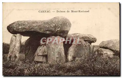 Cartes postales Dolmen Menhir Carnac Dolmen de Mane Kerioned