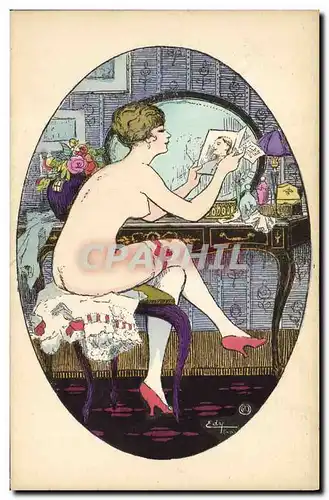 Cartes postales Fantaisie Illustrateur Femme Nue erotique