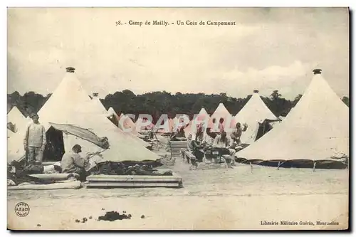 Cartes postales Fantaisie Militaria Camp de mailly Un coin du campement