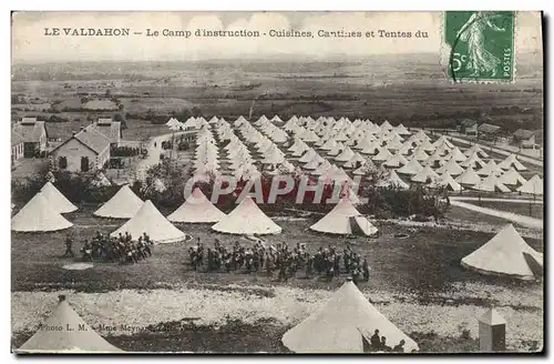 Cartes postales Fantaisie Militaria Le Valdahon Le camp d&#39instruction Cuisines Cantines et tentes