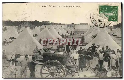 Cartes postales Fantaisie Militaria Camp de Mailly Le camp occupe