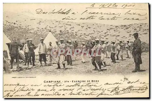 Cartes postales Fantaisie Militaria Carpiagne 378 Exercice de boxe