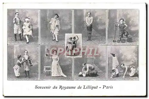 Cartes postales Nain Nains Souvenir du Royaume de Lilliput Paris