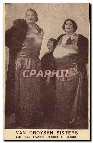 Cartes postales Geant Van Droysen Sisters Les plus grandes femmes du monde