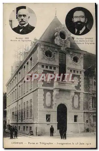 Cartes postales Poste Lisieux Postes et Telegraphes Inauguration Ams Chaumet