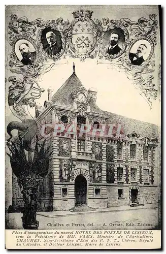 Cartes postales Poste Lisieux Fete de l&#39inauguration du nouvel Hotel des Postes