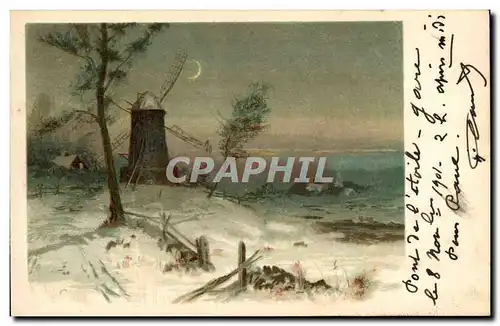Cartes postales Moulin a vent