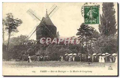 Ansichtskarte AK Moulin a vent Paris Bois de Boulogne Le moulin de Longchamp