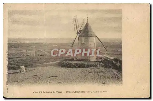 Cartes postales Moulin a vent Vue du moulin a vent Romaneche Thorins