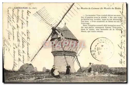 Cartes postales Moulin a vent Guerande Le moulin de cremeur dit Moulin de diable
