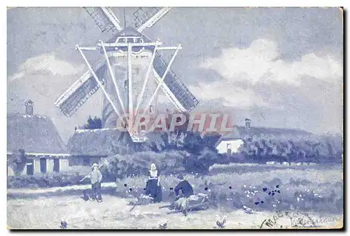 Cartes postales Moulin a vent
