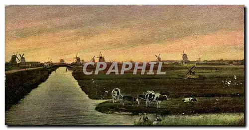 Cartes postales Moulin a vent Vaches Zaanstreek