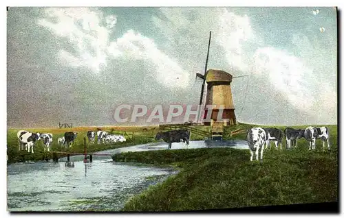 Ansichtskarte AK Moulin a vent Zaanstreek