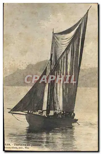 Cartes postales Bateau Peche Tartane en panne