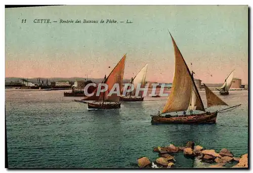 Cartes postales Bateau Peche Cette Rentree des bateaux de peche