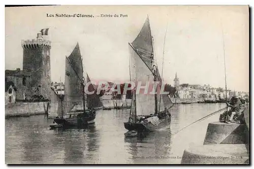 Cartes postales Bateau Peche Les Sables d'Olonne Entree du port