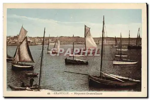 Cartes postales Bateau Peche Granville Bisquines Granvillaises