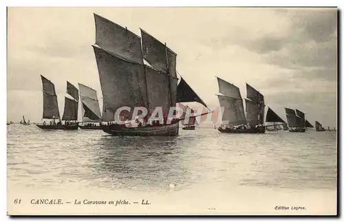 Cartes postales Bateau Peche Cancale La caravane en peche