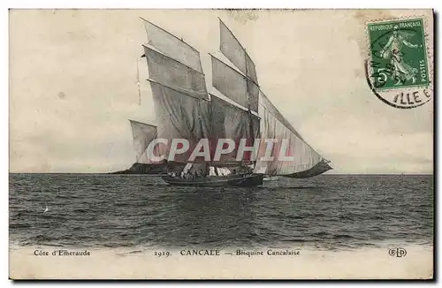 Ansichtskarte AK Bateau Peche Cancale Bisquine Cancalaise