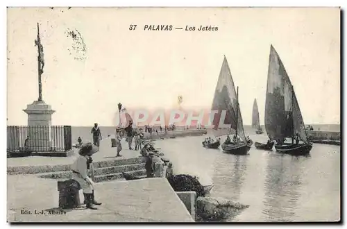 Cartes postales Bateau Peche Palavas Les jetees