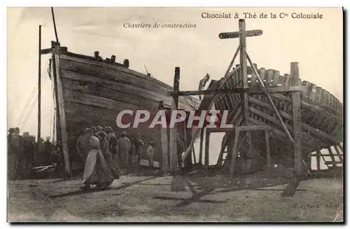 Cartes postales Bateau Peche Chantiers de construction