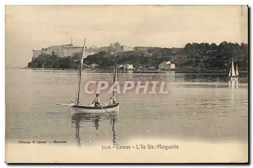 Cartes postales Bateau Peche Cannes L'Ile Ste Marguerite