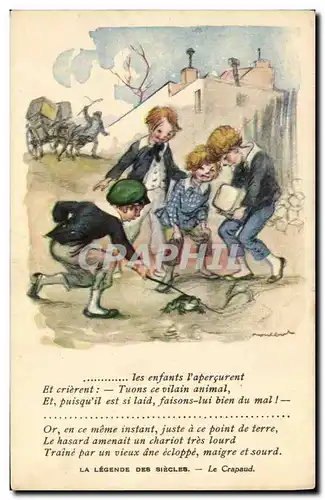 Ansichtskarte AK Fantaisie Illustrateur Poulbot Victor Hugo La legende des siecles Le crapaud