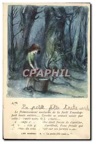 Ansichtskarte AK Fantaisie Illustrateur Poulbot Victor Hugo Les miserables La petite fille toute seule