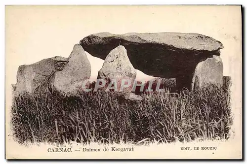 Ansichtskarte AK Menhir Dolmen Carnac Dolmen de Kergavat