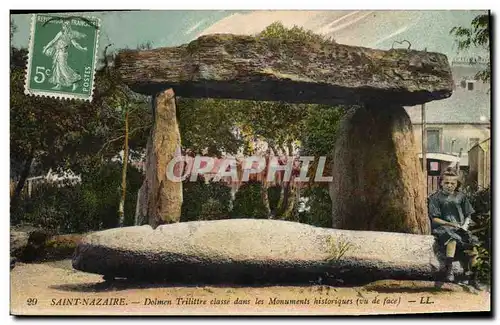 Ansichtskarte AK Menhir Dolmen Saint Nazaire Dolmen Trilittre Enfant