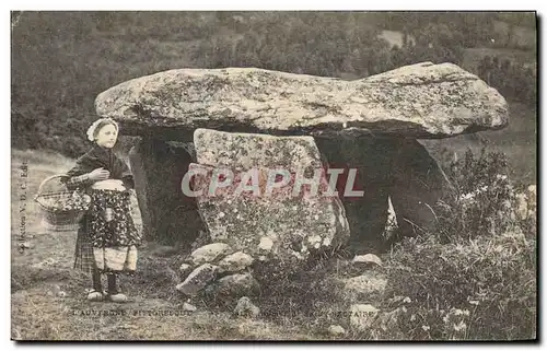 Ansichtskarte AK Menhir Dolmen Saint Nectaire Enfant Auvergne