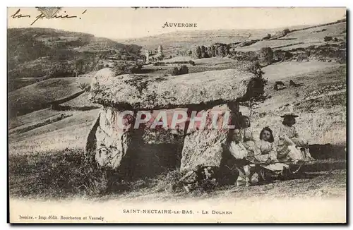 Ansichtskarte AK Menhir Dolmen St Nectaire Enfants