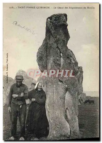 Cartes postales Menhir Dolmen Saint Pierre Quiberon Le geant des alignements du moulin