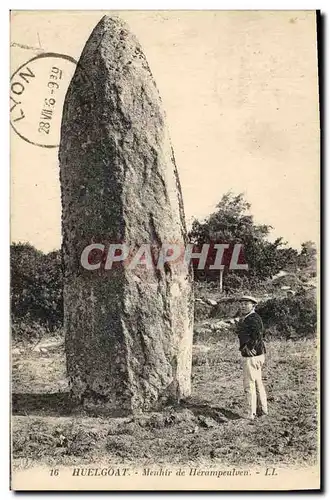 Ansichtskarte AK Menhir Dolmen Huelgoat Menhir de Herampeulven