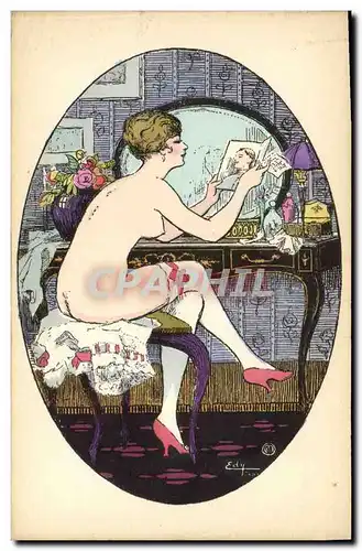 Cartes postales Fantaisie Illustrateur Femme Nu erotique