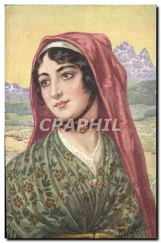 Cartes postales Fantaisie Illustrateur Femme