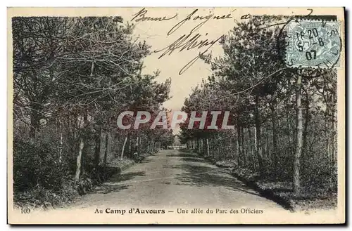 Cartes postales Militaria Au camp d&#39Auvours Une allee du parc des officiers