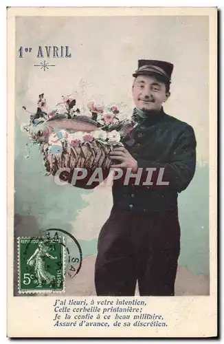 Cartes postales Militaria Soldat 1er AVril