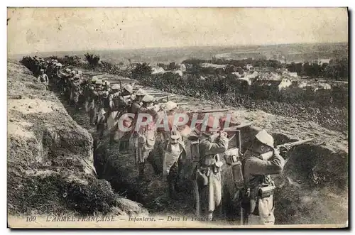 Ansichtskarte AK Militaria Infanterie Dans la tranchee