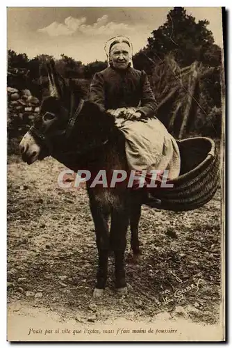 Cartes postales Folklore Femme ane Mule Normandie