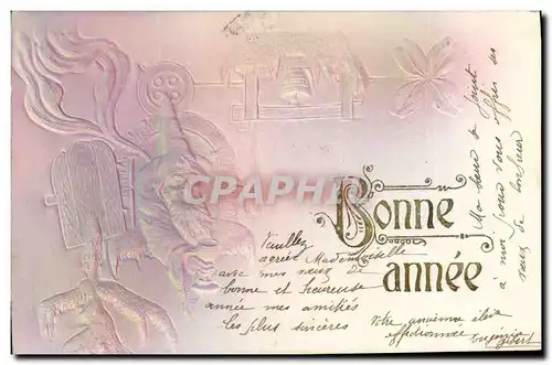 Cartes postales Lutin Fantaisie Bonne annee