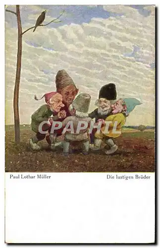 Cartes postales Lutin Fantaisie Paul Lothar Muller