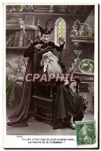 Cartes postales Fantaisie Diable Magicien